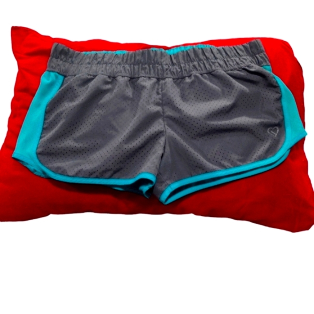 AEROPOSTALE LIVE LOVE DREAM Gray and Teal Shorts in Medium.